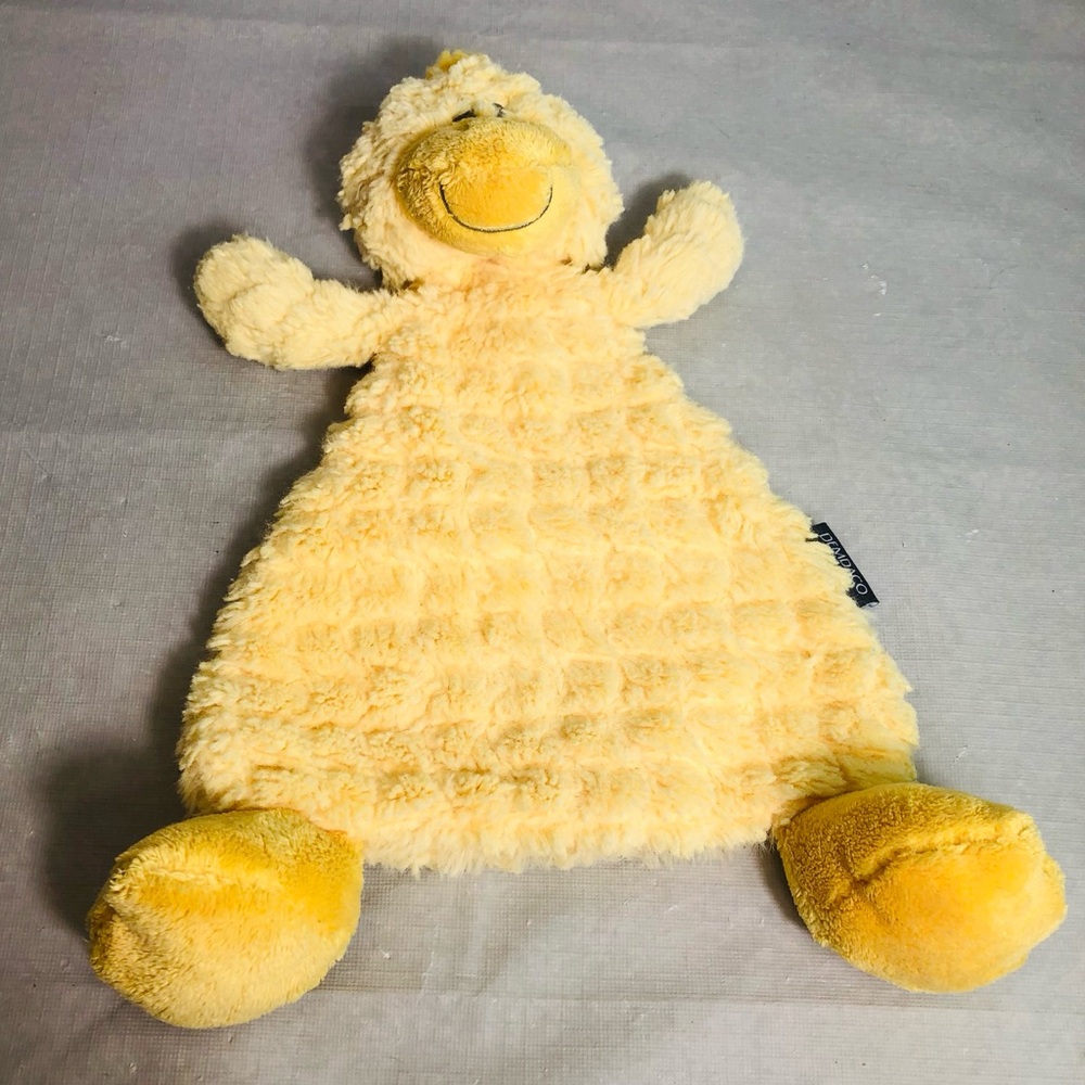 DEMDACO Nat Jules Daddles Duck Baby Rattle Lovey Security Blanket Soft Infant